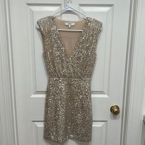 Likely gold sequin dress. Size 0.